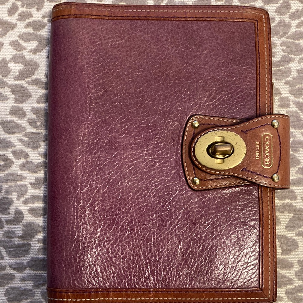 Coach Leather Notepad/Planner Holder